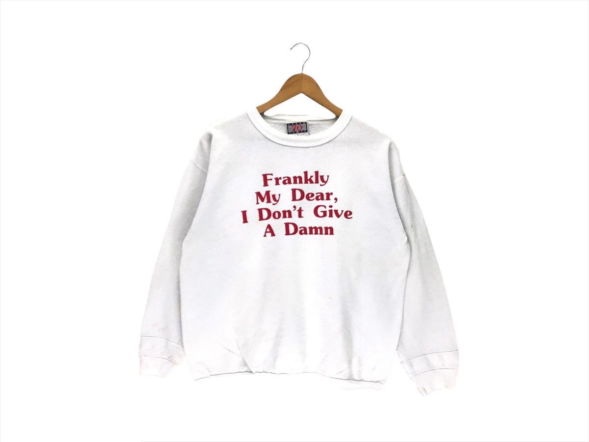 Other × Vintage Vintage Frankly My Dear, i Don’t Give A Dam Sweatshirt Size US S / EU 44-46 / 1 - 1 Thumbnail