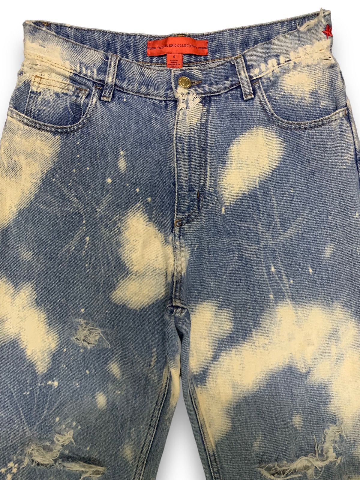 Tommy Hilfiger Y2K Tommy Hilfiger Acid Wash Distressed Jeans Made in Italy Size US 29 - 3 Thumbnail