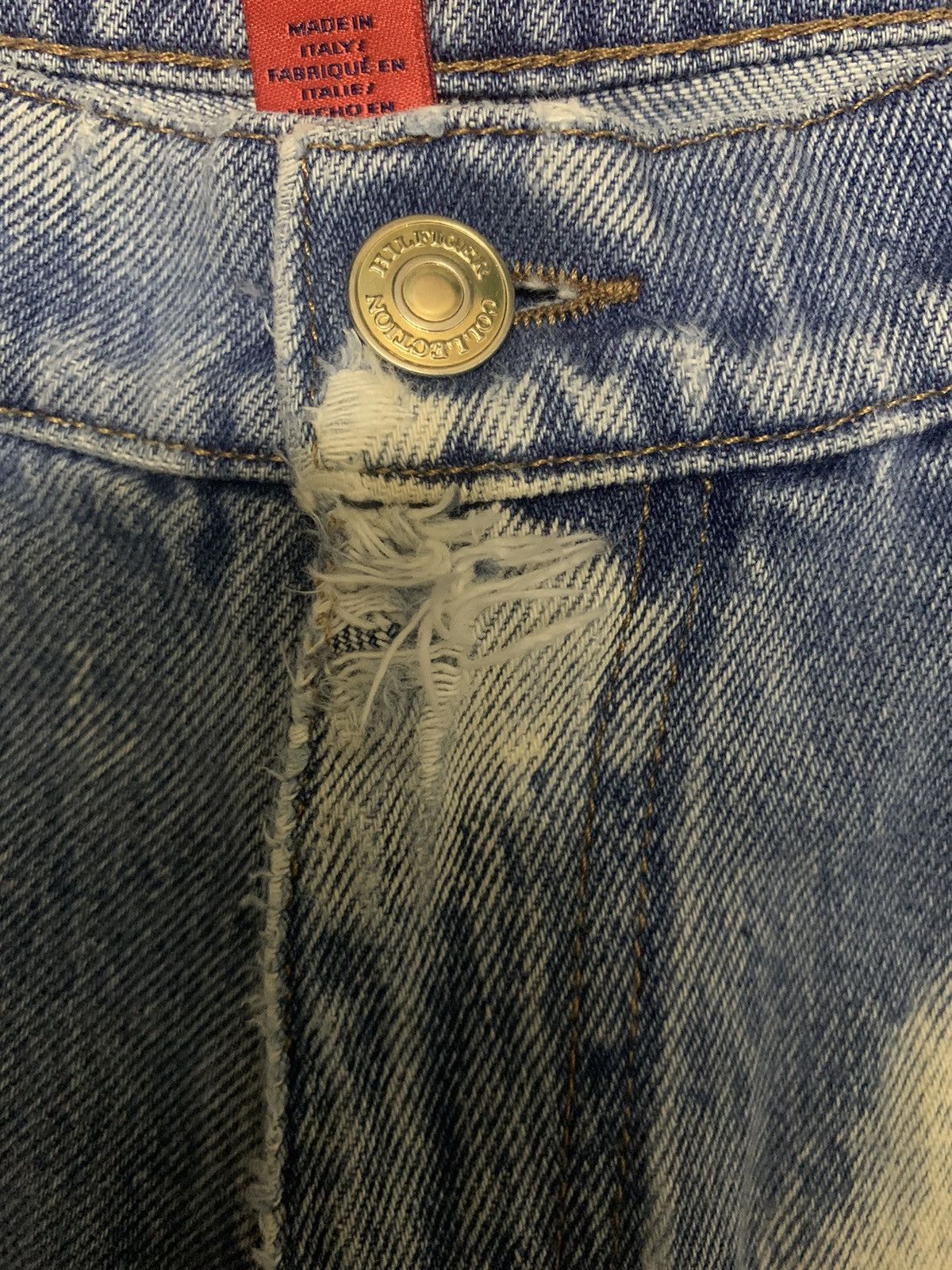 Tommy Hilfiger Y2K Tommy Hilfiger Acid Wash Distressed Jeans Made in Italy Size US 29 - 4 Thumbnail