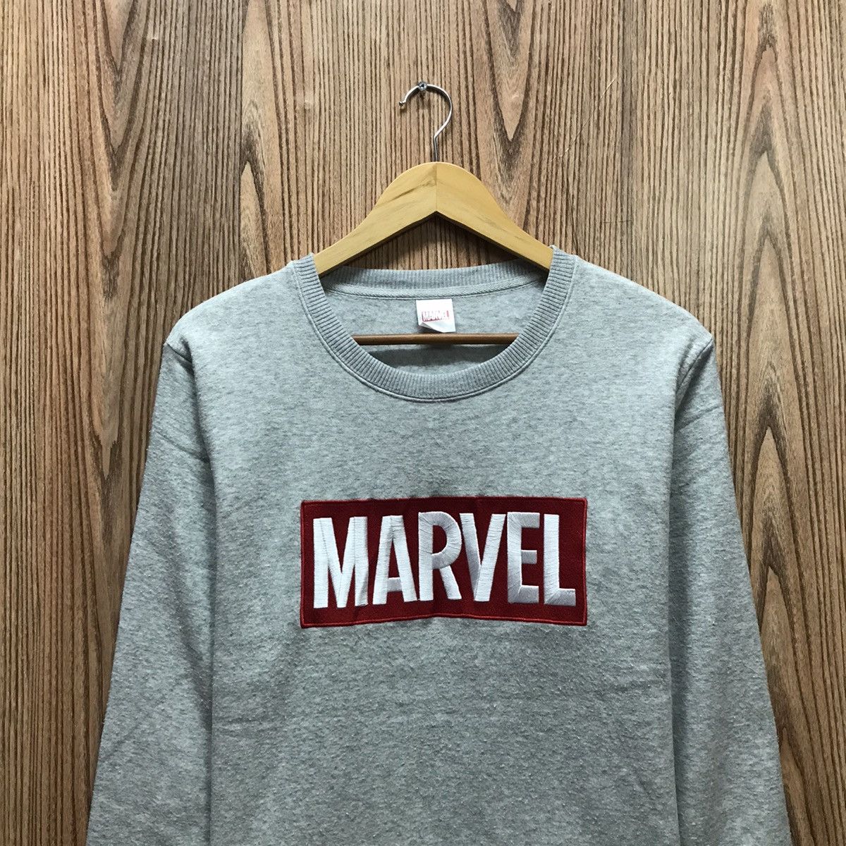 DC Comics × Marvel Comics × Warner Bros Vtg Marvel Box Logo Embroidery Sweatshirt Jumper Pullover Size US M / EU 48-50 / 2 - 3 Thumbnail