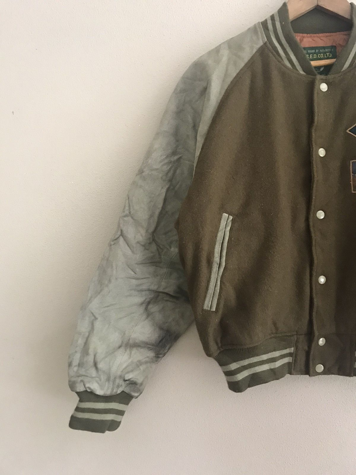 Vintage Wool varsity leather suede sleeve jacket Size US L / EU 52-54 / 3 - 4 Thumbnail