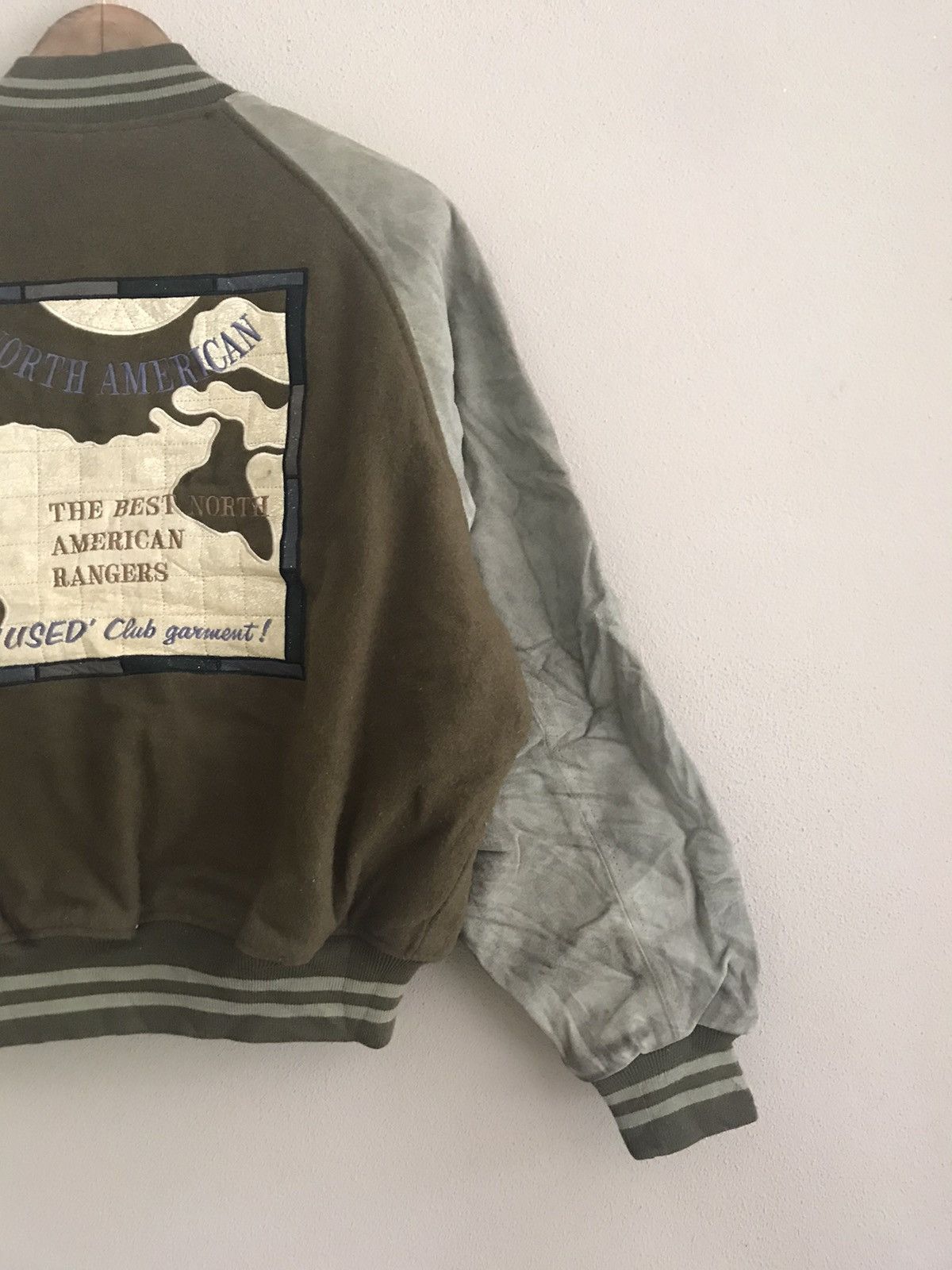 Vintage Wool varsity leather suede sleeve jacket Size US L / EU 52-54 / 3 - 8 Thumbnail