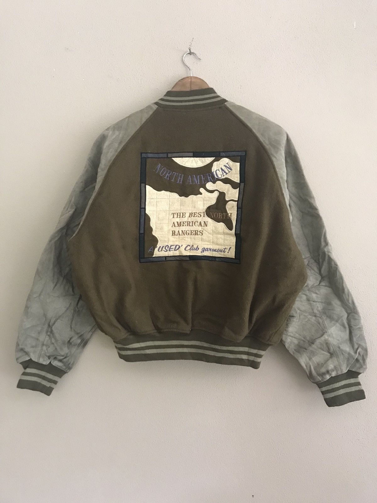 Vintage Wool varsity leather suede sleeve jacket Size US L / EU 52-54 / 3 - 1 Thumbnail