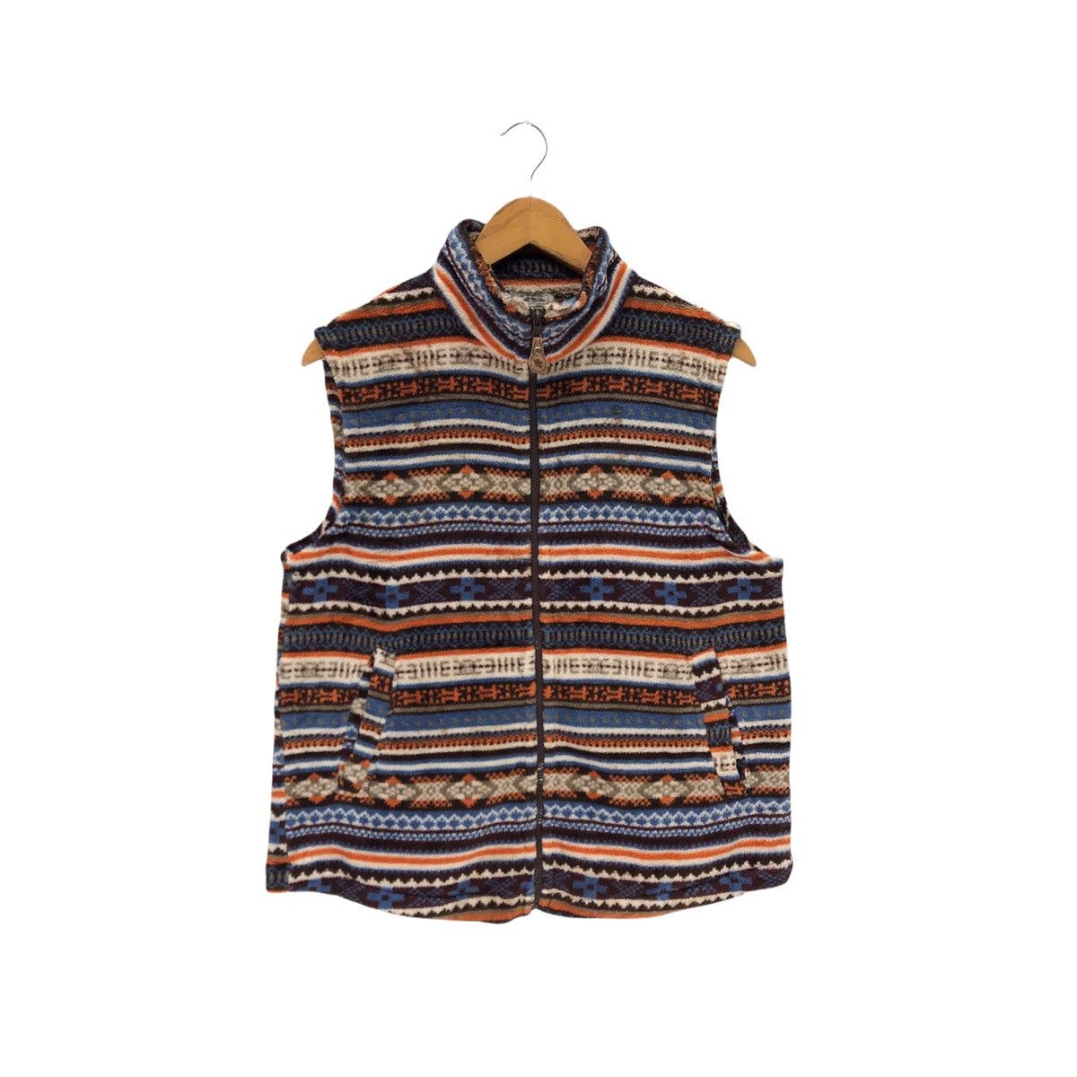 Japanese Brand × Vintage Vintage Mocka Giene Striped Vest Jacket Size US S / EU 44-46 / 1 - 1 Thumbnail