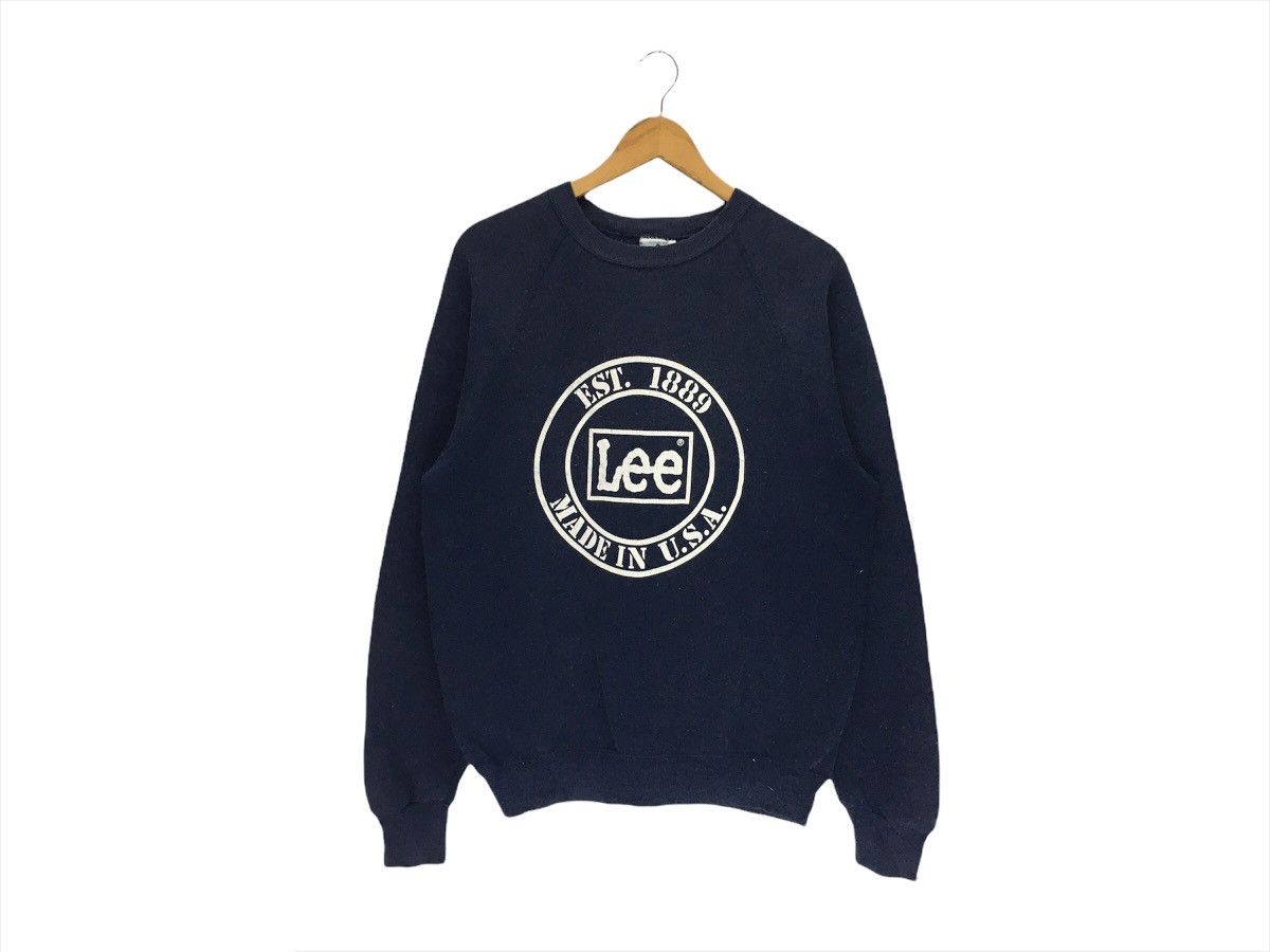 Lee × Vintage Vintage LEE Big Logo Made in Usa Sweatshirt Size US L / EU 52-54 / 3 - 1 Thumbnail