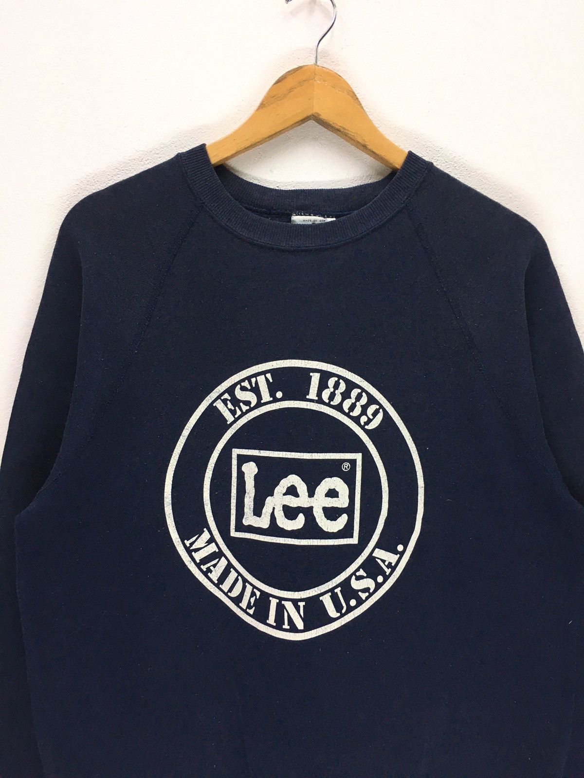 Lee × Vintage Vintage LEE Big Logo Made in Usa Sweatshirt Size US L / EU 52-54 / 3 - 2 Thumbnail
