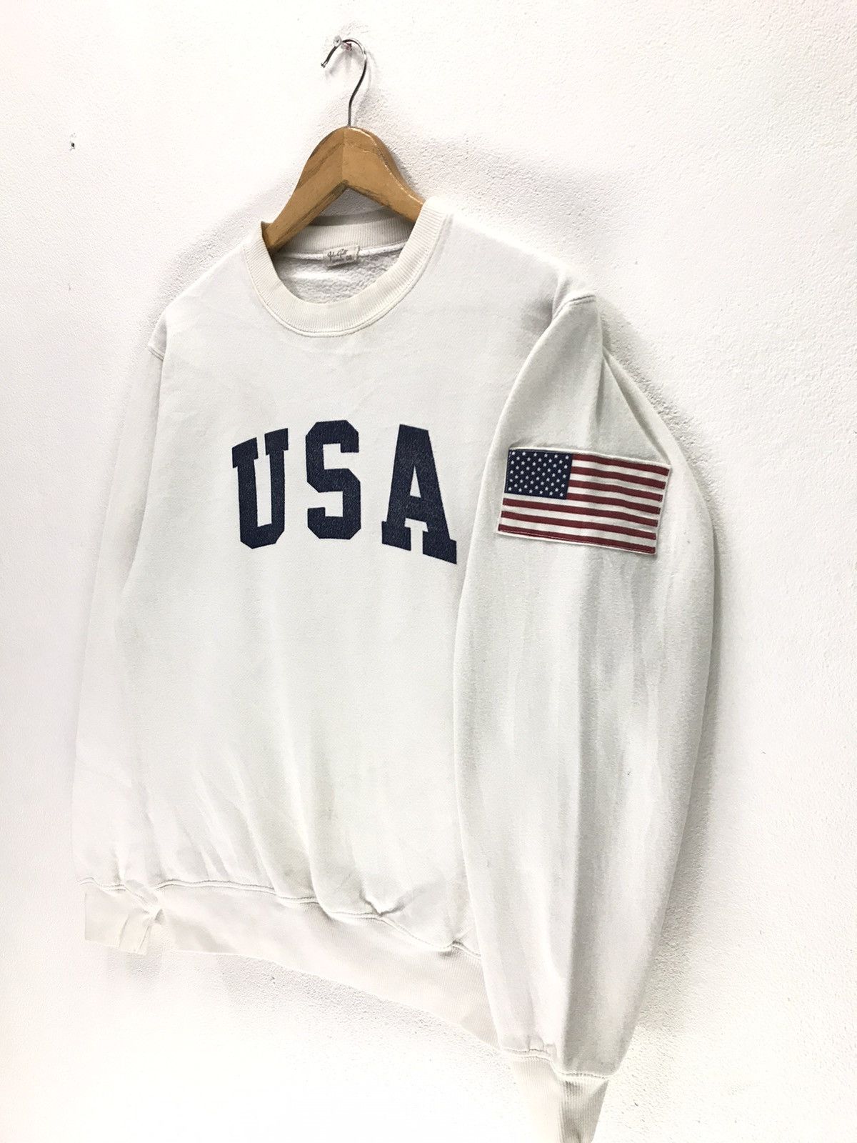 Vintage Vintage USA Big Logo Flag Sweatshirt Size US S / EU 44-46 / 1 - 3 Thumbnail