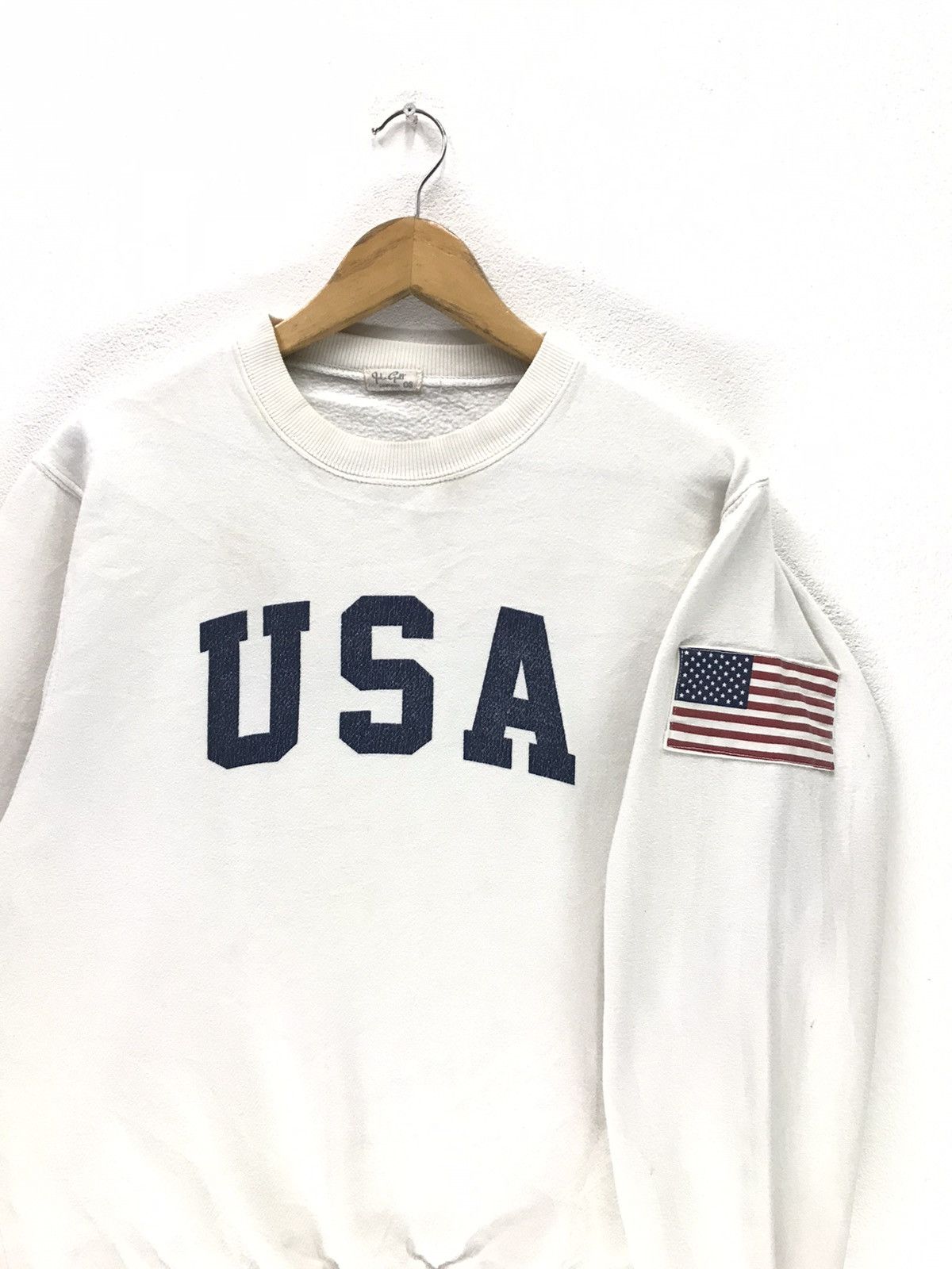 Vintage Vintage USA Big Logo Flag Sweatshirt Size US S / EU 44-46 / 1 - 2 Thumbnail