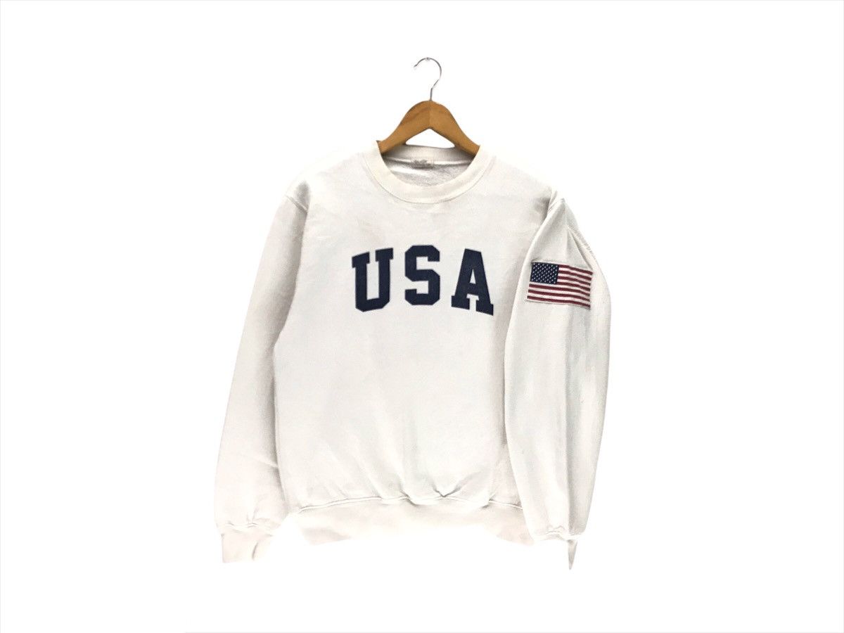 Vintage Vintage USA Big Logo Flag Sweatshirt Size US S / EU 44-46 / 1 - 1 Thumbnail