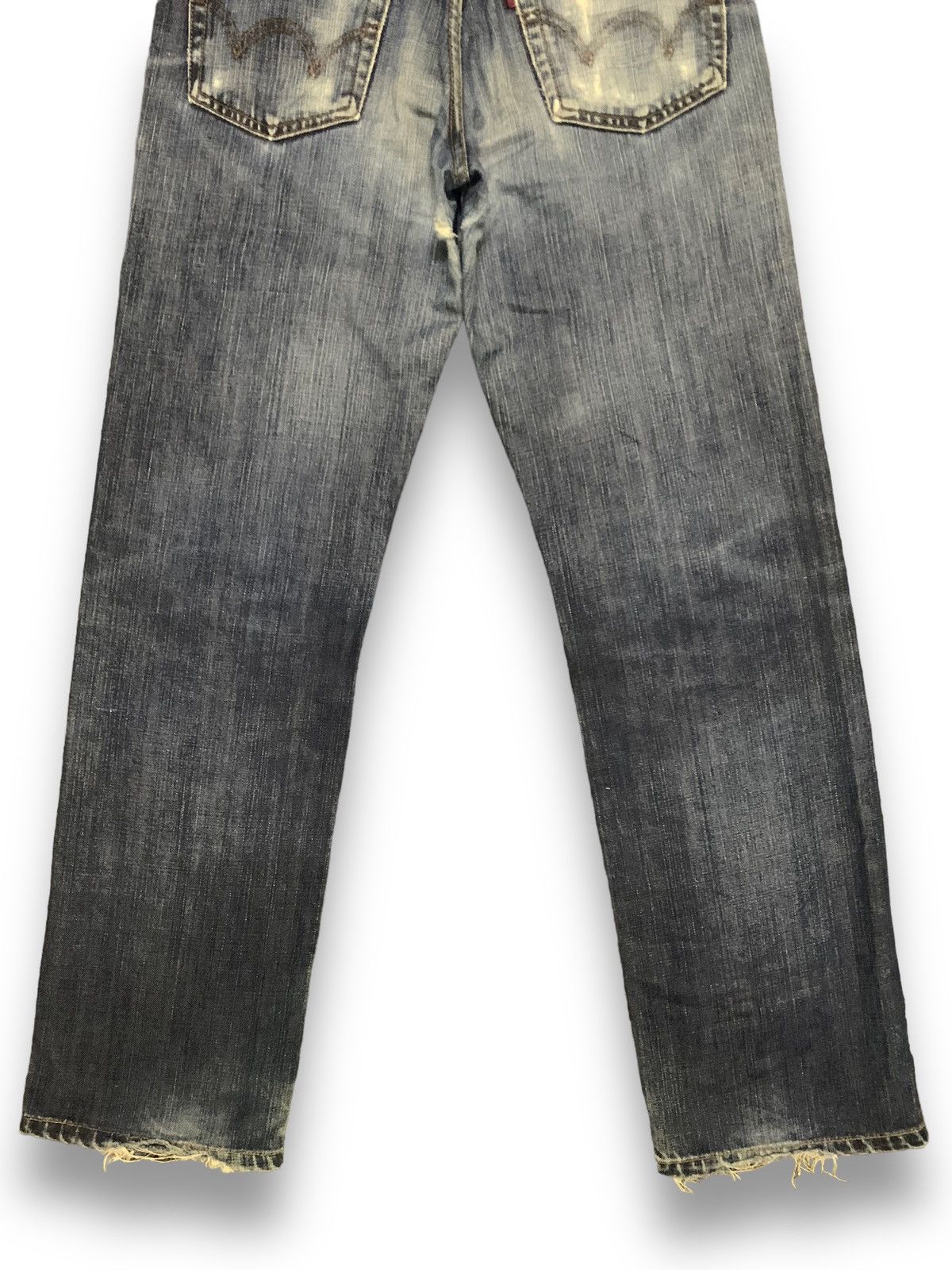 Edwin Vintage Edwin 503 Dark Blue Wash Distressed Grunge Jeans Size US 29 - 15 Thumbnail
