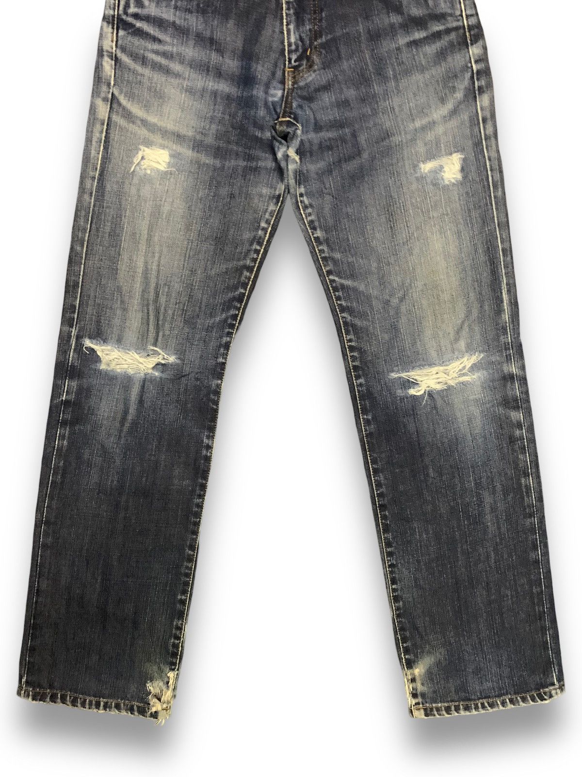 Edwin Vintage Edwin 503 Dark Blue Wash Distressed Grunge Jeans Size US 29 - 9 Thumbnail