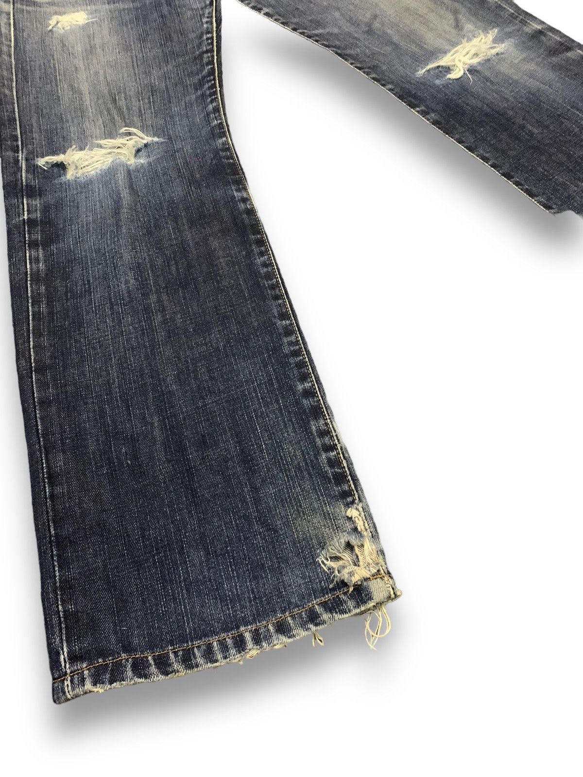Edwin Vintage Edwin 503 Dark Blue Wash Distressed Grunge Jeans Size US 29 - 10 Thumbnail