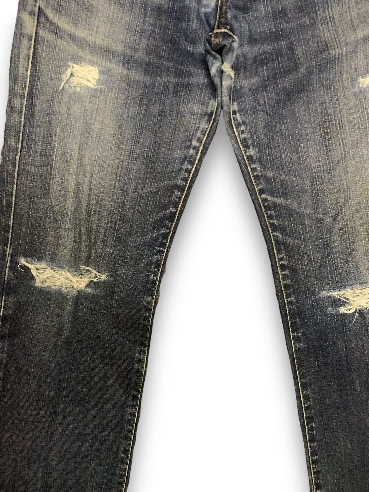 Edwin Vintage Edwin 503 Dark Blue Wash Distressed Grunge Jeans Size US 29 - 7 Thumbnail