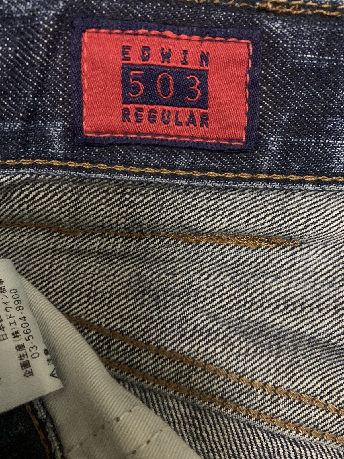 Edwin Vintage Edwin 503 Dark Blue Wash Distressed Grunge Jeans Size US 29 - 18 Thumbnail