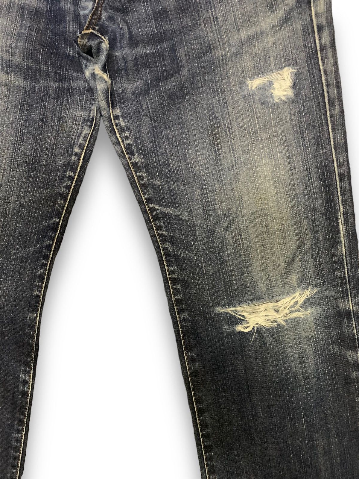 Edwin Vintage Edwin 503 Dark Blue Wash Distressed Grunge Jeans Size US 29 - 8 Thumbnail