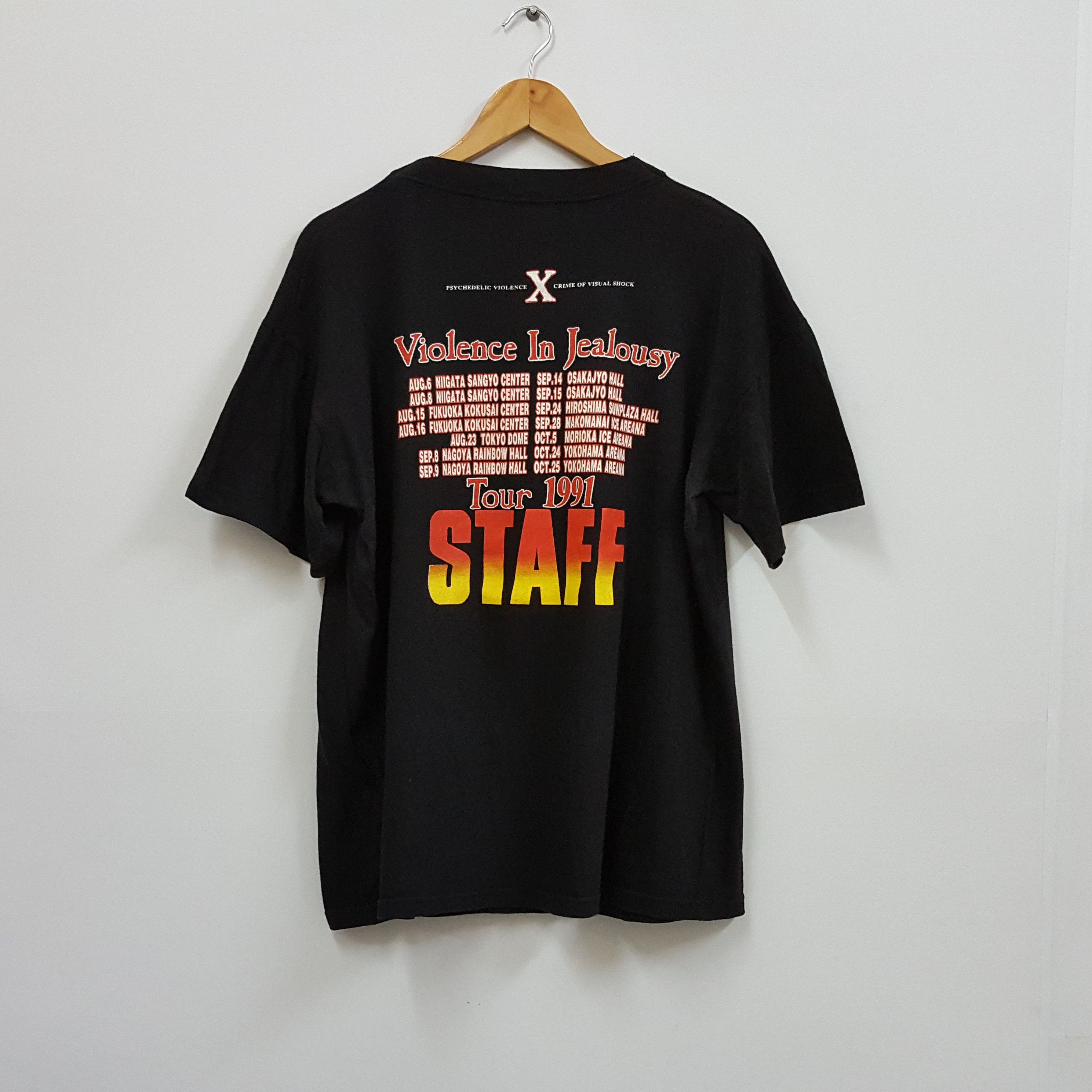 Band Tees × Japanese Brand × Vintage Vintage 90's X JAPAN Japanese rock band 1991 tour t-shirt Size US L / EU 52-54 / 3 - 3 Thumbnail
