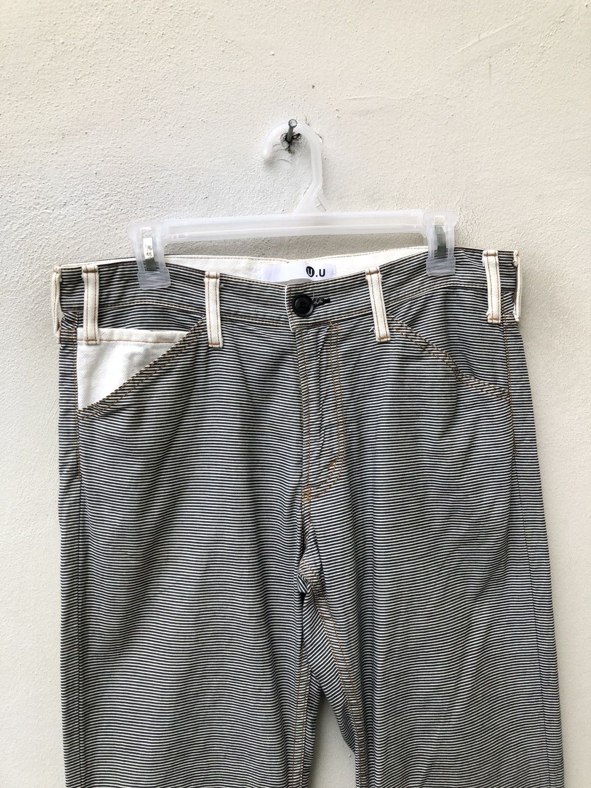 wjk U.U Japan Horizontal Striped Pant Flare Jeans Size US 31 - 7 Thumbnail