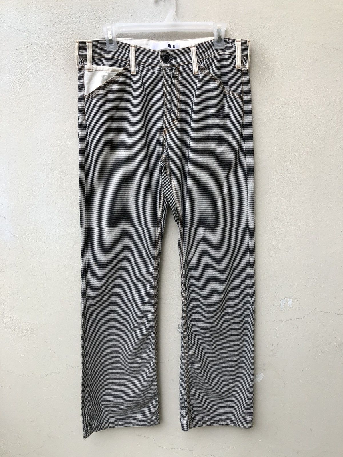 wjk U.U Japan Horizontal Striped Pant Flare Jeans Size US 31 - 6 Thumbnail