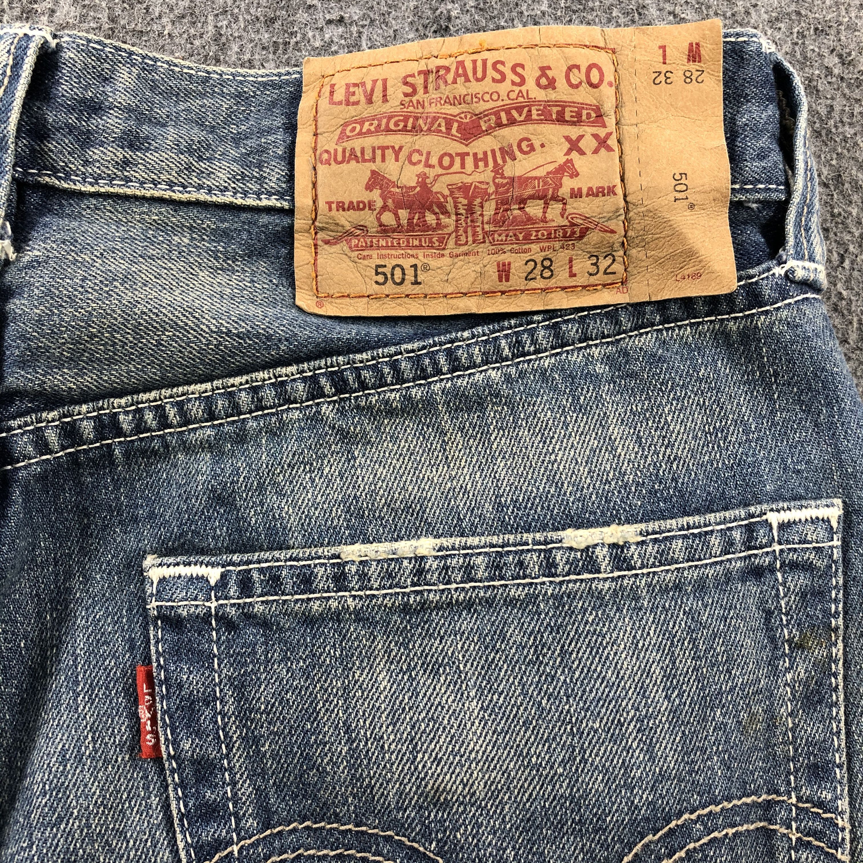 Levi's Vintage Distress Levis 501 Jeans-JM1542 Size US 30 / EU 46 - 6 Thumbnail