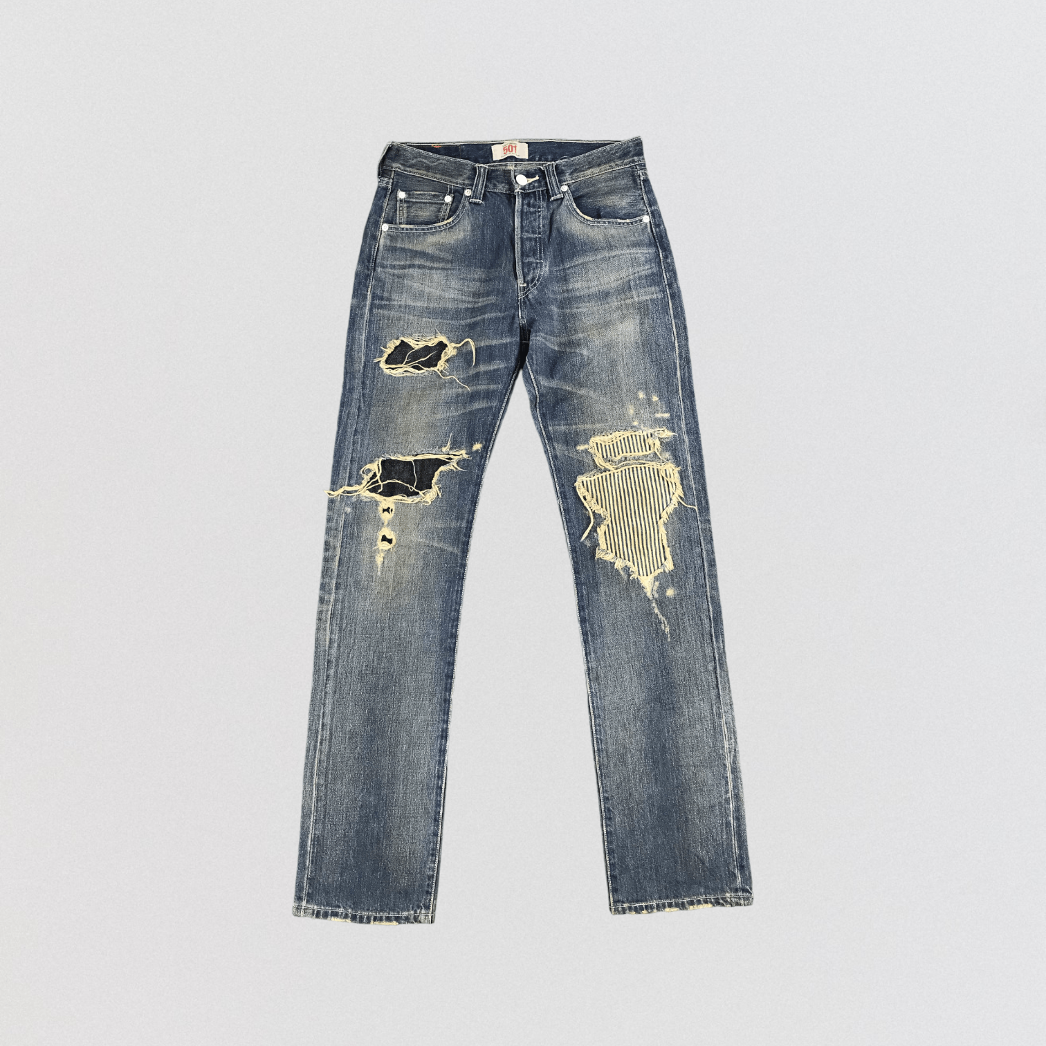 Levi's Vintage Distress Levis 501 Jeans-JM1542 Size US 30 / EU 46 - 1 Thumbnail