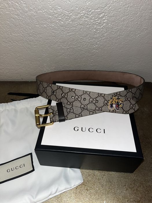 Gucci belt men tiger sale