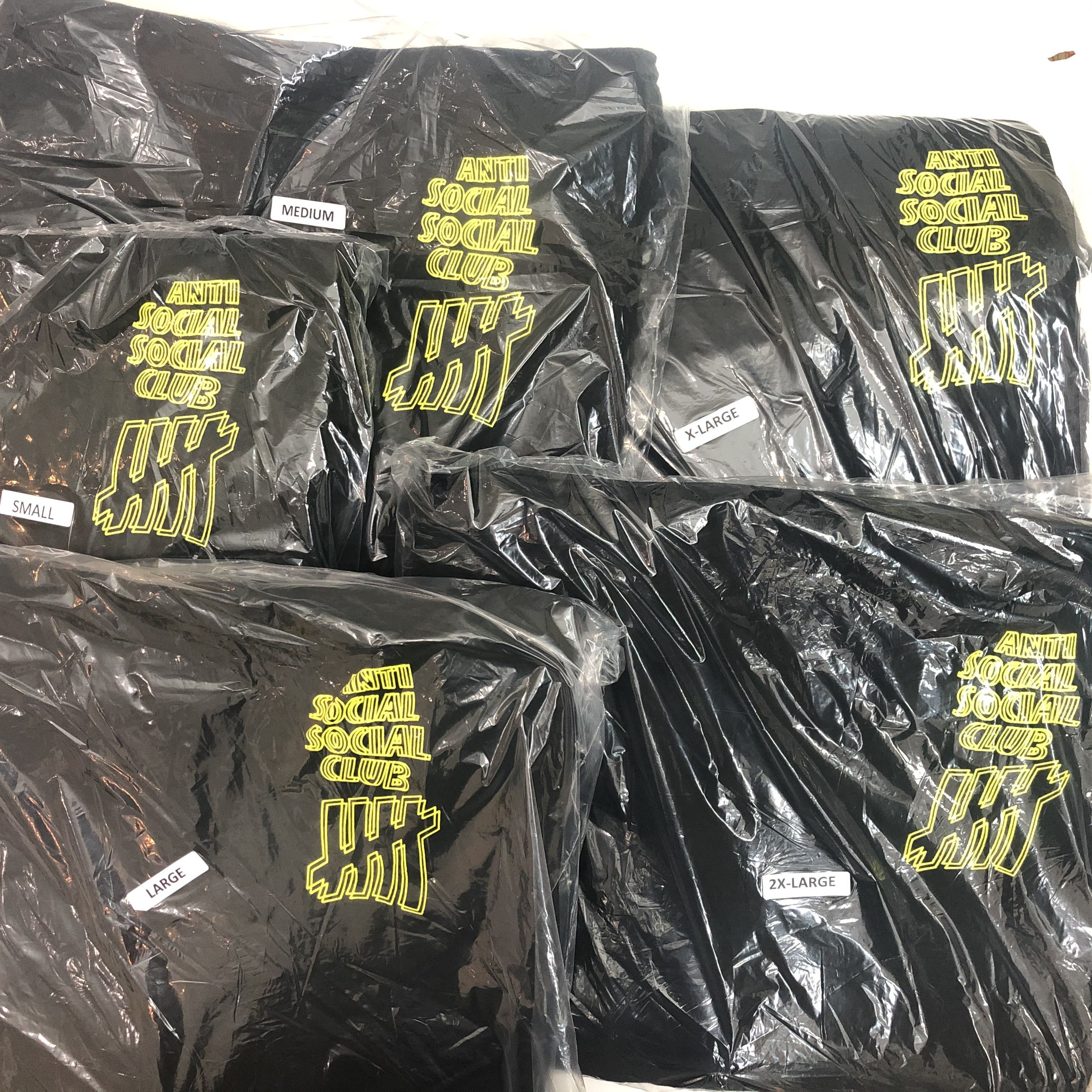 Anti Social Social Club × Undefeated DS yellow outlined ASSC X UNDFTD Black Hoodie Bape Kith kaws Size US M / EU 48-50 / 2 - 7 Thumbnail