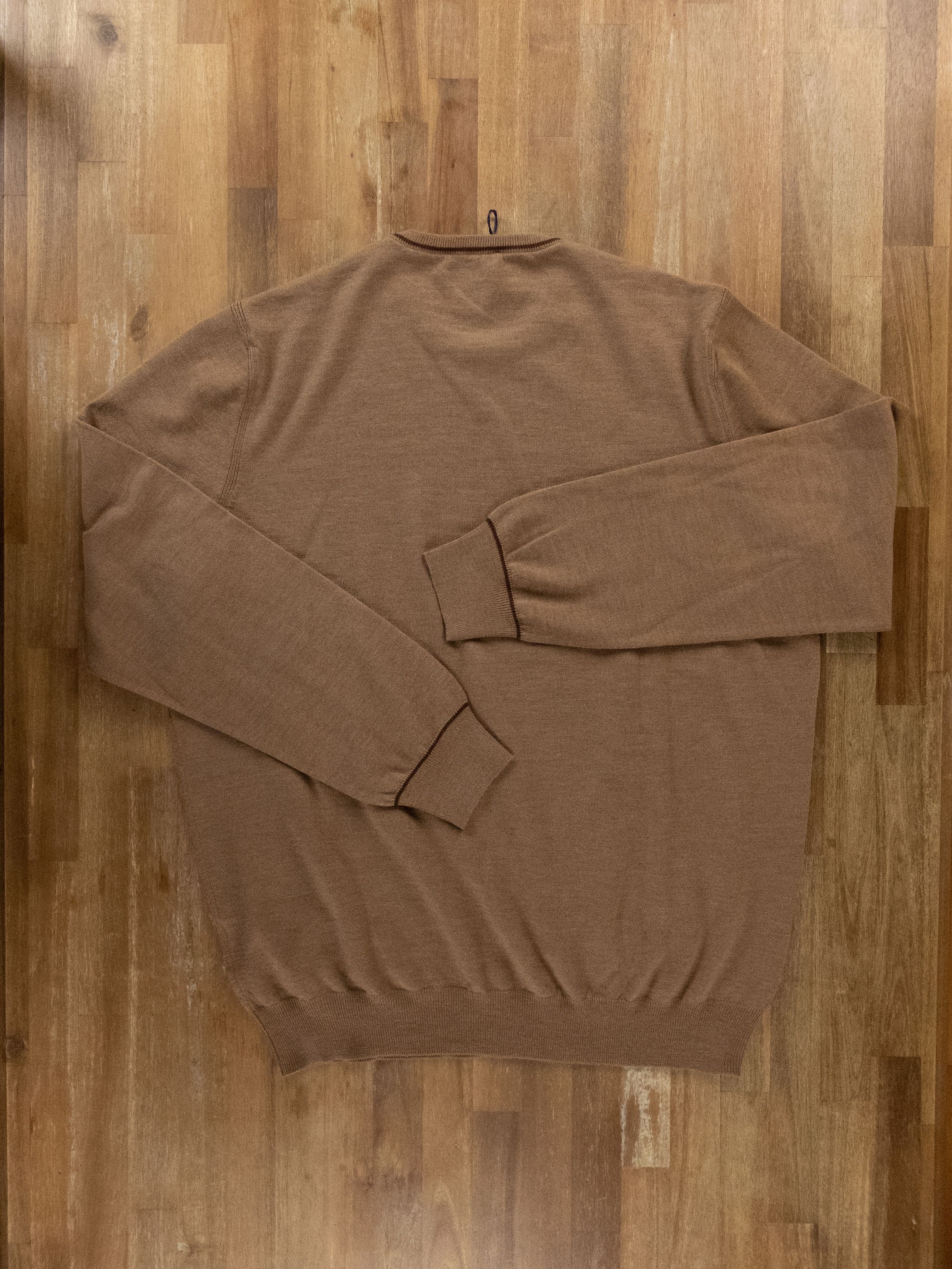 Fay FAY brown virgin wool elbow patch sweater 56 XXXL 3XL NWT Size US XXL / EU 58 / 5 - 7 Thumbnail