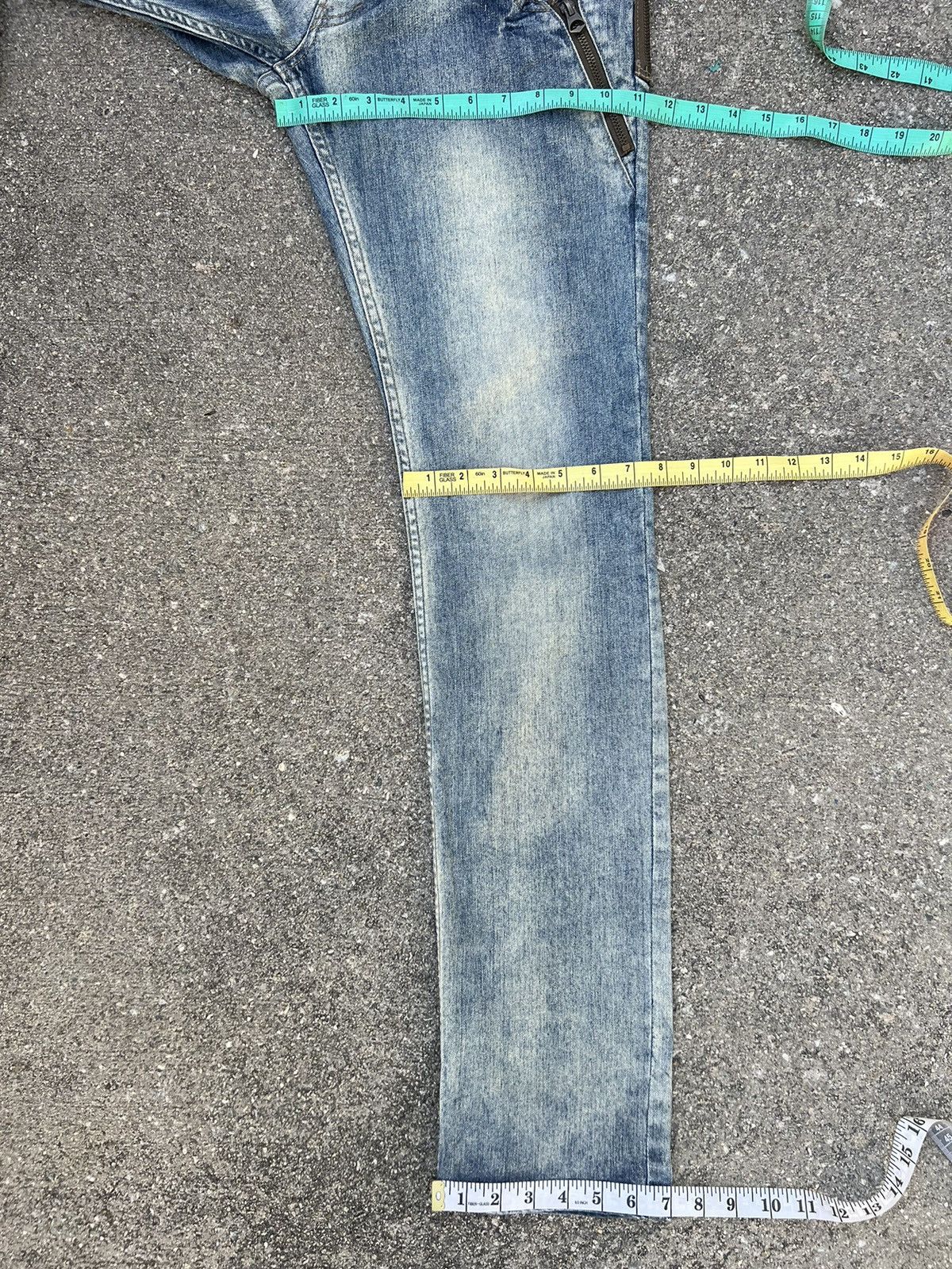 Vintage Vintage PPFM Japan Multi Zipper Stretch Denim Jeans Slim Size US 30 / EU 46 - 3 Thumbnail
