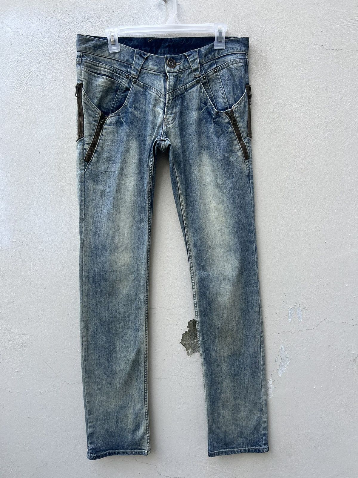 Vintage Vintage PPFM Japan Multi Zipper Stretch Denim Jeans Slim Size US 30 / EU 46 - 6 Thumbnail