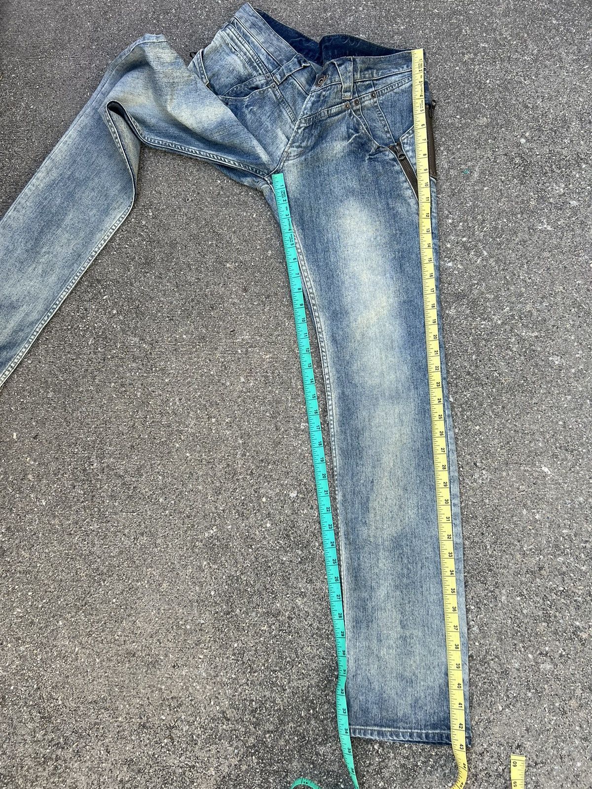 Vintage Vintage PPFM Japan Multi Zipper Stretch Denim Jeans Slim Size US 30 / EU 46 - 4 Thumbnail