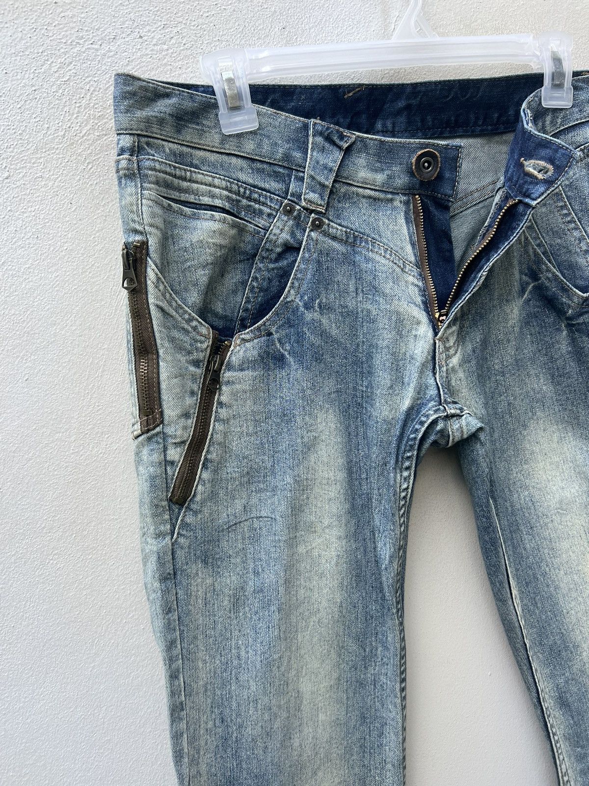 Vintage Vintage PPFM Japan Multi Zipper Stretch Denim Jeans Slim Size US 30 / EU 46 - 8 Thumbnail