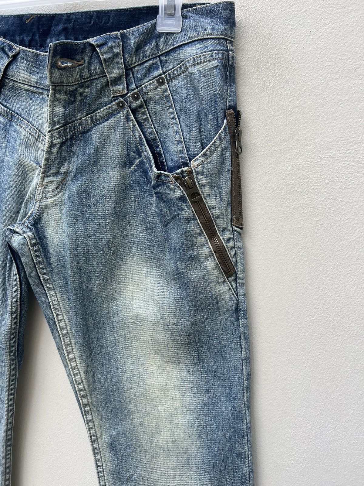 Vintage Vintage PPFM Japan Multi Zipper Stretch Denim Jeans Slim Size US 30 / EU 46 - 12 Thumbnail