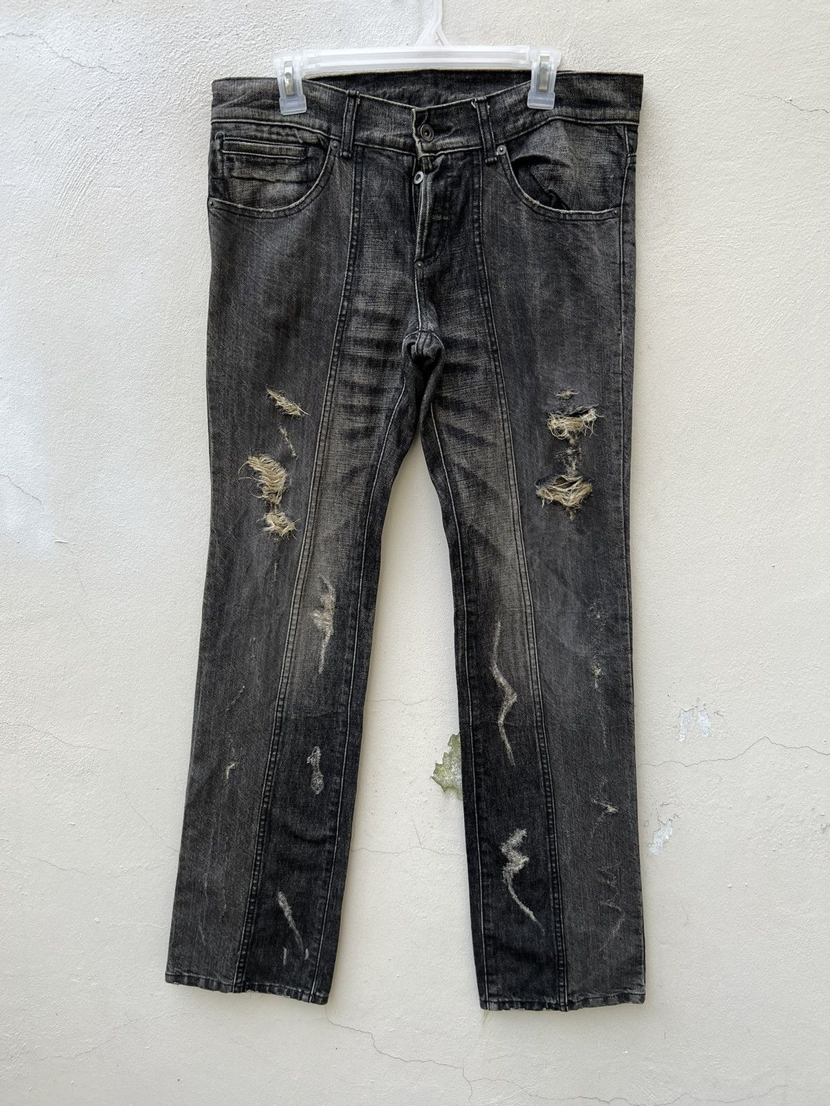 BUFFALO BOBS Vintage Buffalo Jeans Japan Ripped Denim Panelled Jeans Size US 32 / EU 48 - 6 Thumbnail