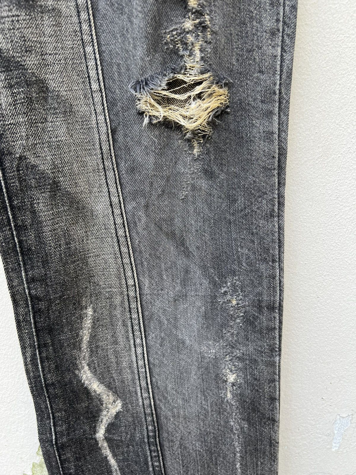 BUFFALO BOBS Vintage Buffalo Jeans Japan Ripped Denim Panelled Jeans Size US 32 / EU 48 - 13 Thumbnail