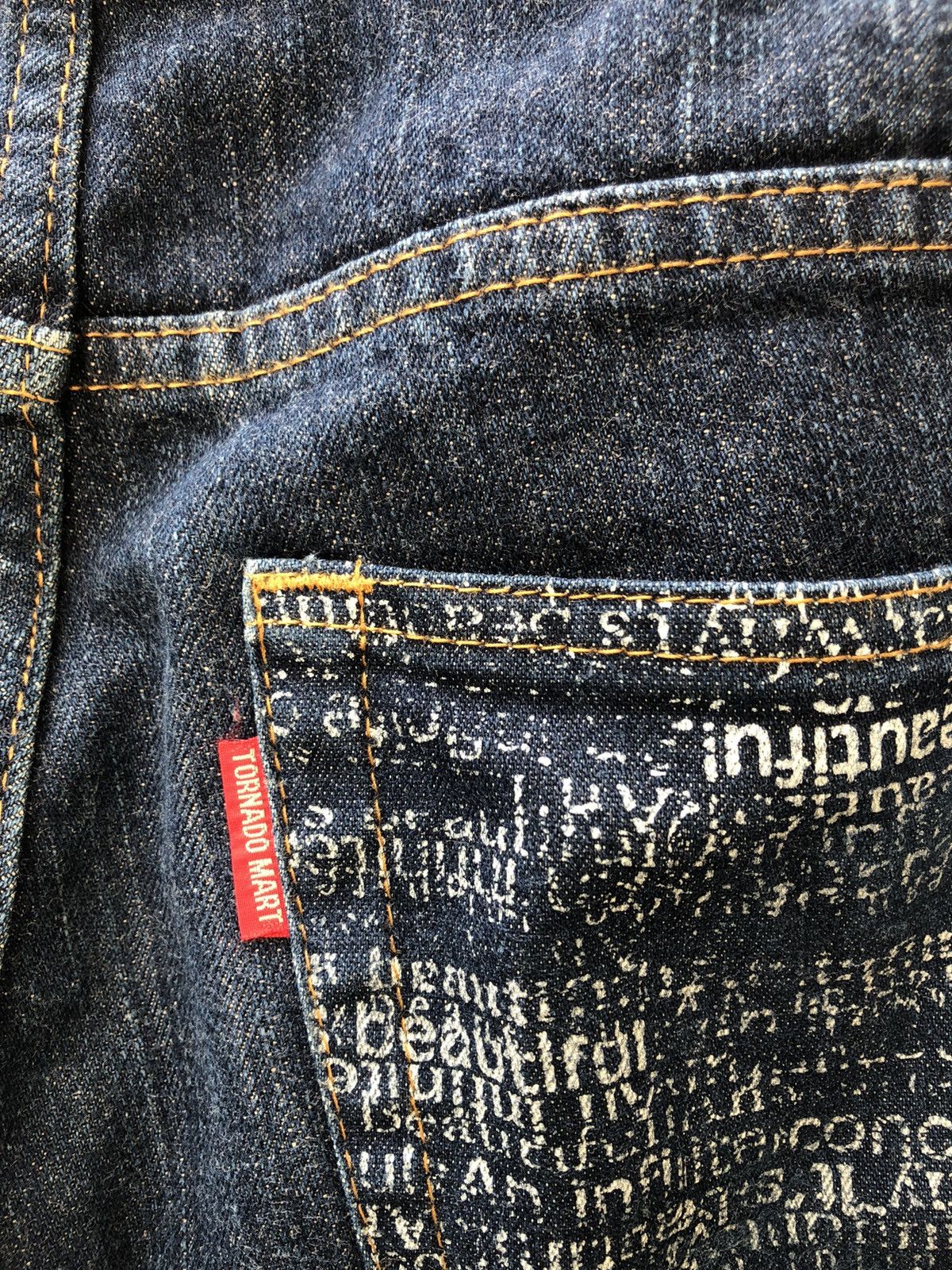 Tornado Mart Vtg Tornado Mart Japan Stretch Patchwork Denim Bootcut Jeans Size US 32 / EU 48 - 21 Thumbnail