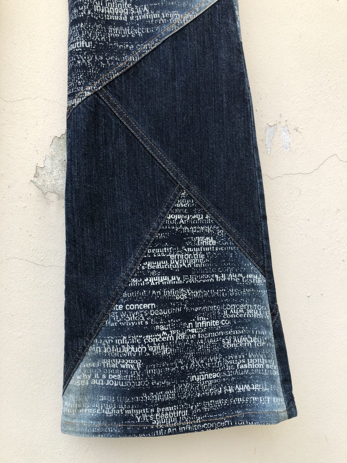 Tornado Mart Vtg Tornado Mart Japan Stretch Patchwork Denim Bootcut Jeans Size US 32 / EU 48 - 15 Thumbnail