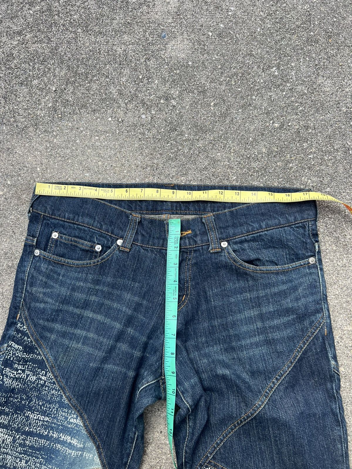 Tornado Mart Vtg Tornado Mart Japan Stretch Patchwork Denim Bootcut Jeans Size US 32 / EU 48 - 2 Thumbnail