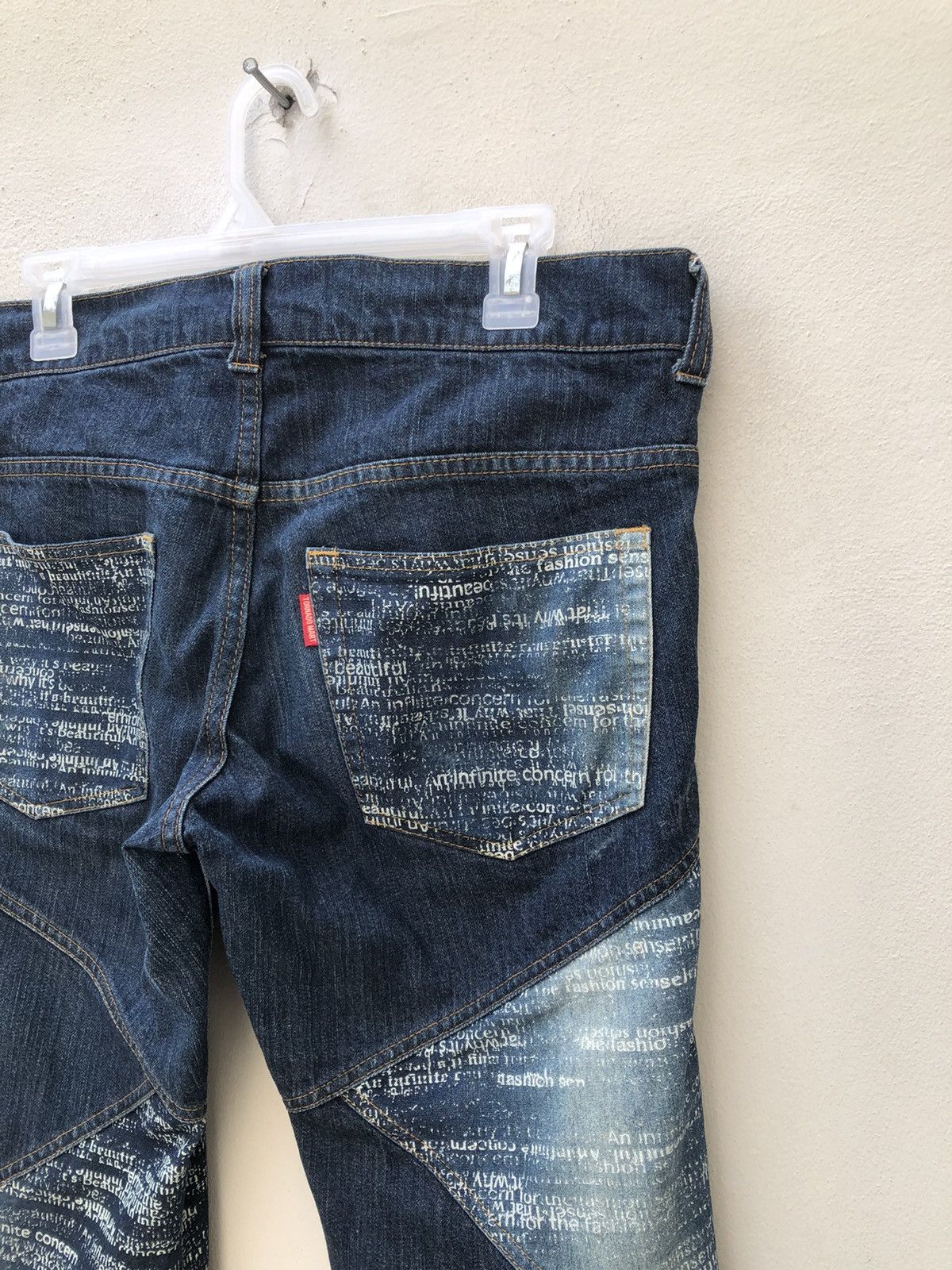 Tornado Mart Vtg Tornado Mart Japan Stretch Patchwork Denim Bootcut Jeans Size US 32 / EU 48 - 20 Thumbnail