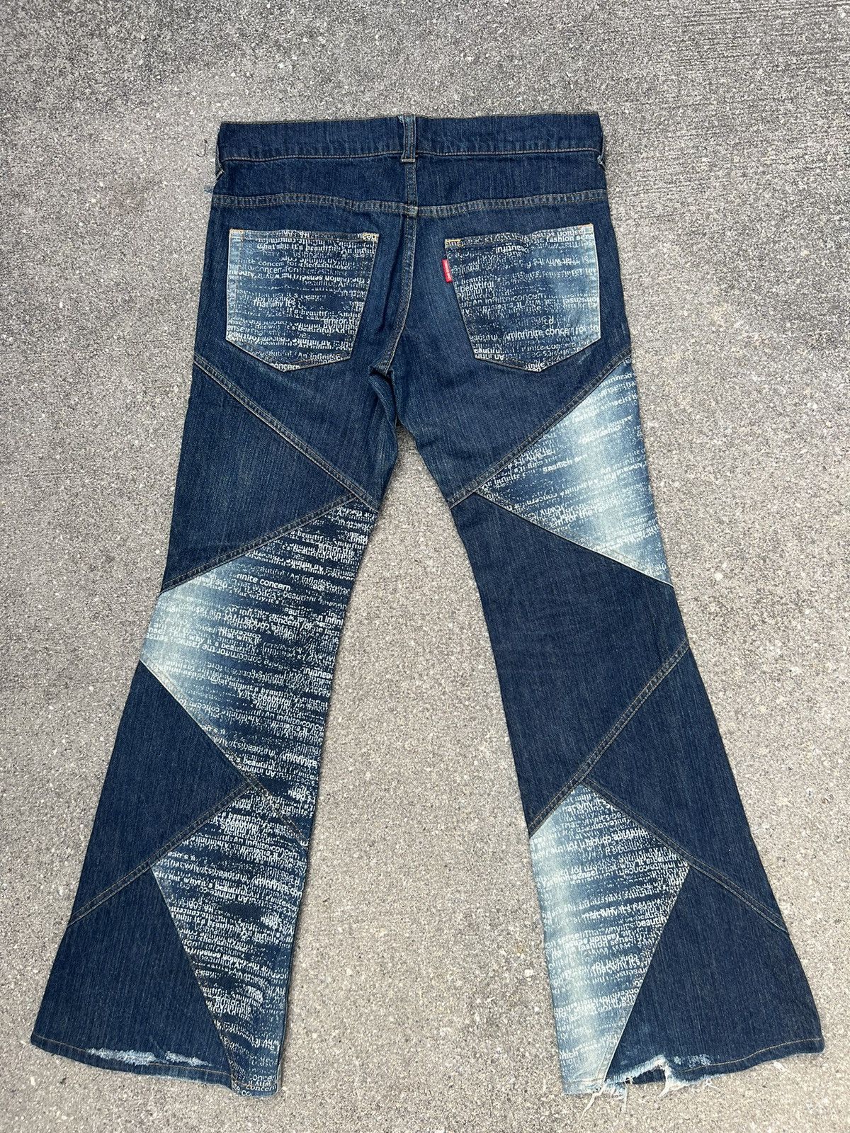 Tornado Mart Vtg Tornado Mart Japan Stretch Patchwork Denim Bootcut Jeans Size US 32 / EU 48 - 5 Thumbnail