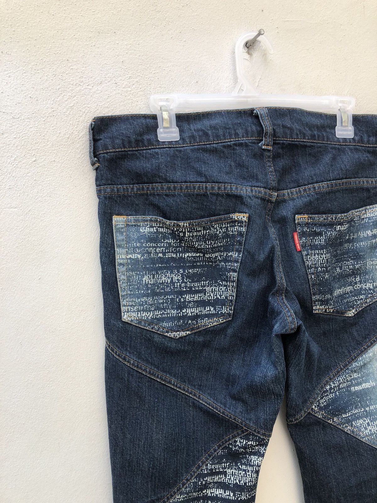 Tornado Mart Vtg Tornado Mart Japan Stretch Patchwork Denim Bootcut Jeans Size US 32 / EU 48 - 17 Thumbnail