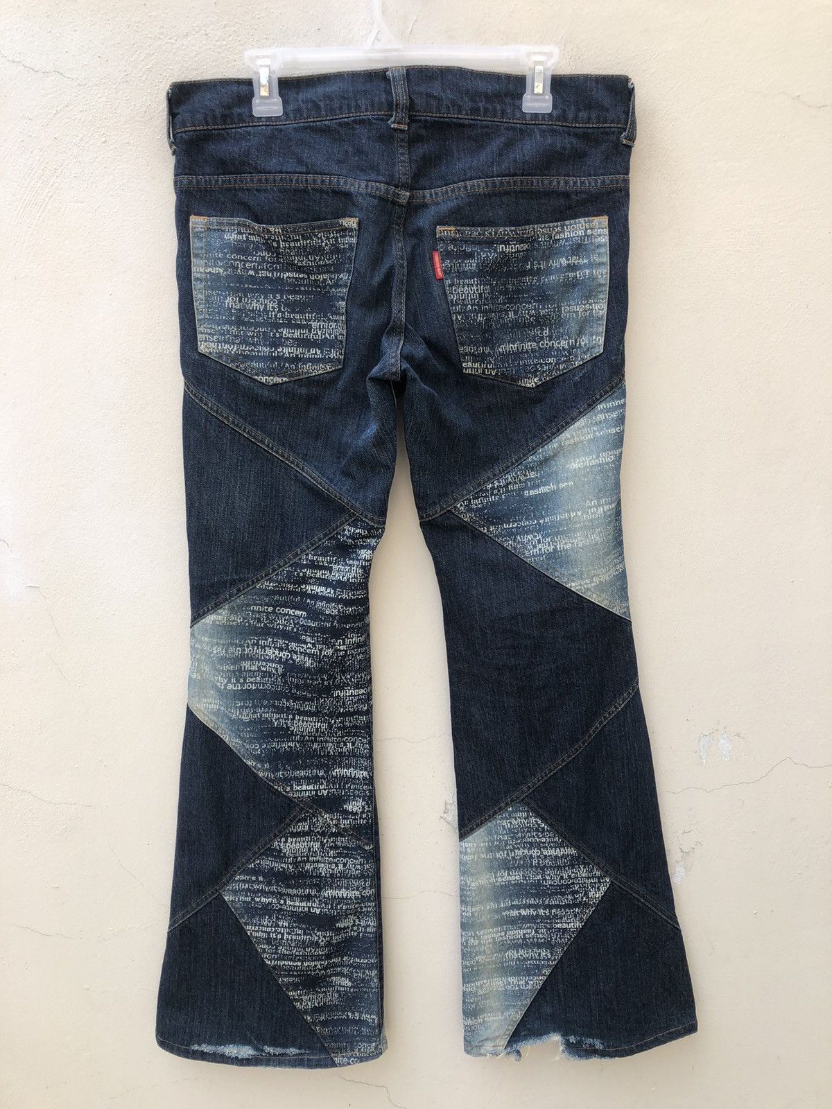 Tornado Mart Vtg Tornado Mart Japan Stretch Patchwork Denim Bootcut Jeans Size US 32 / EU 48 - 16 Thumbnail