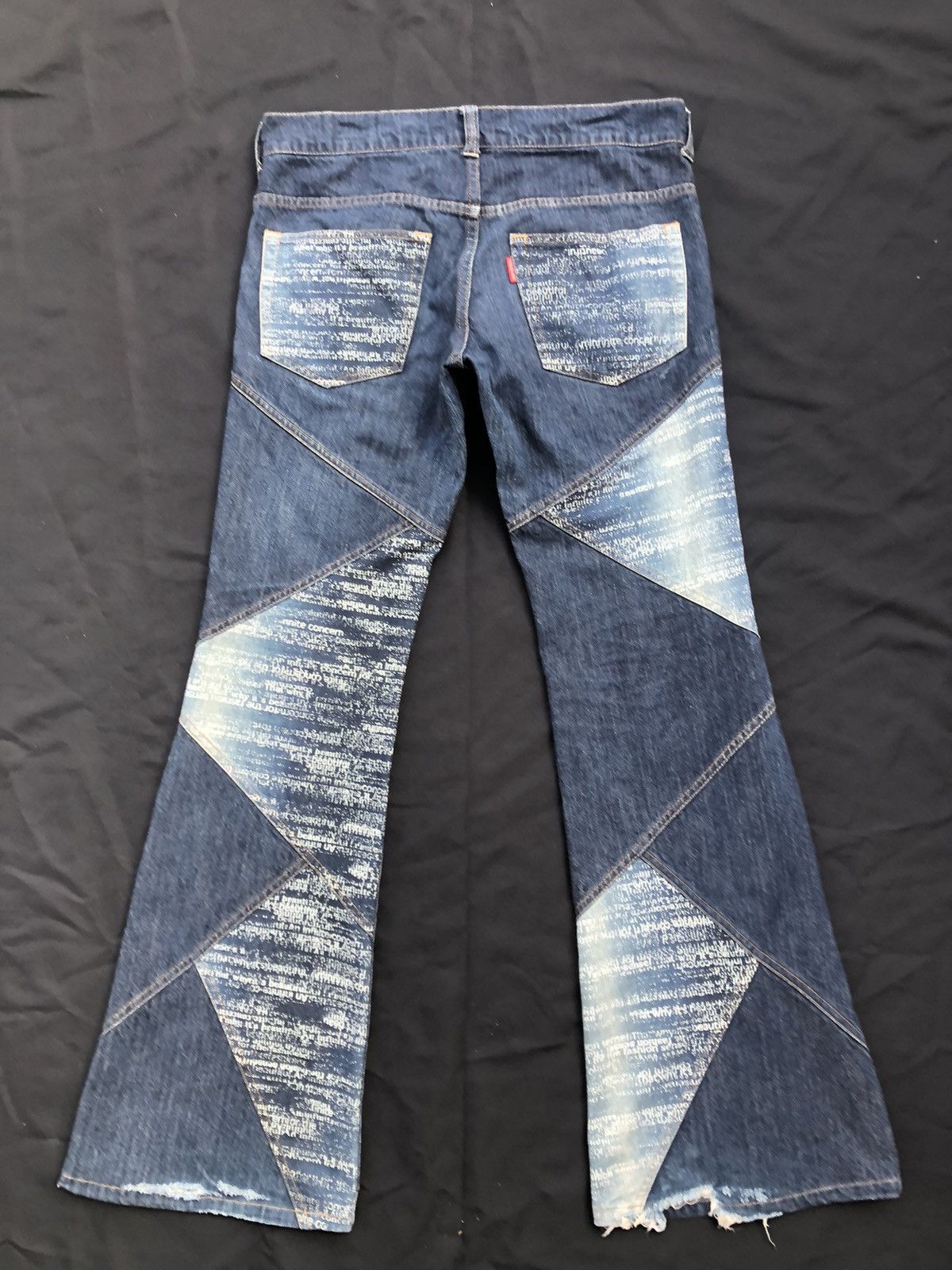 Tornado Mart Vtg Tornado Mart Japan Stretch Patchwork Denim Bootcut Jeans Size US 32 / EU 48 - 7 Thumbnail
