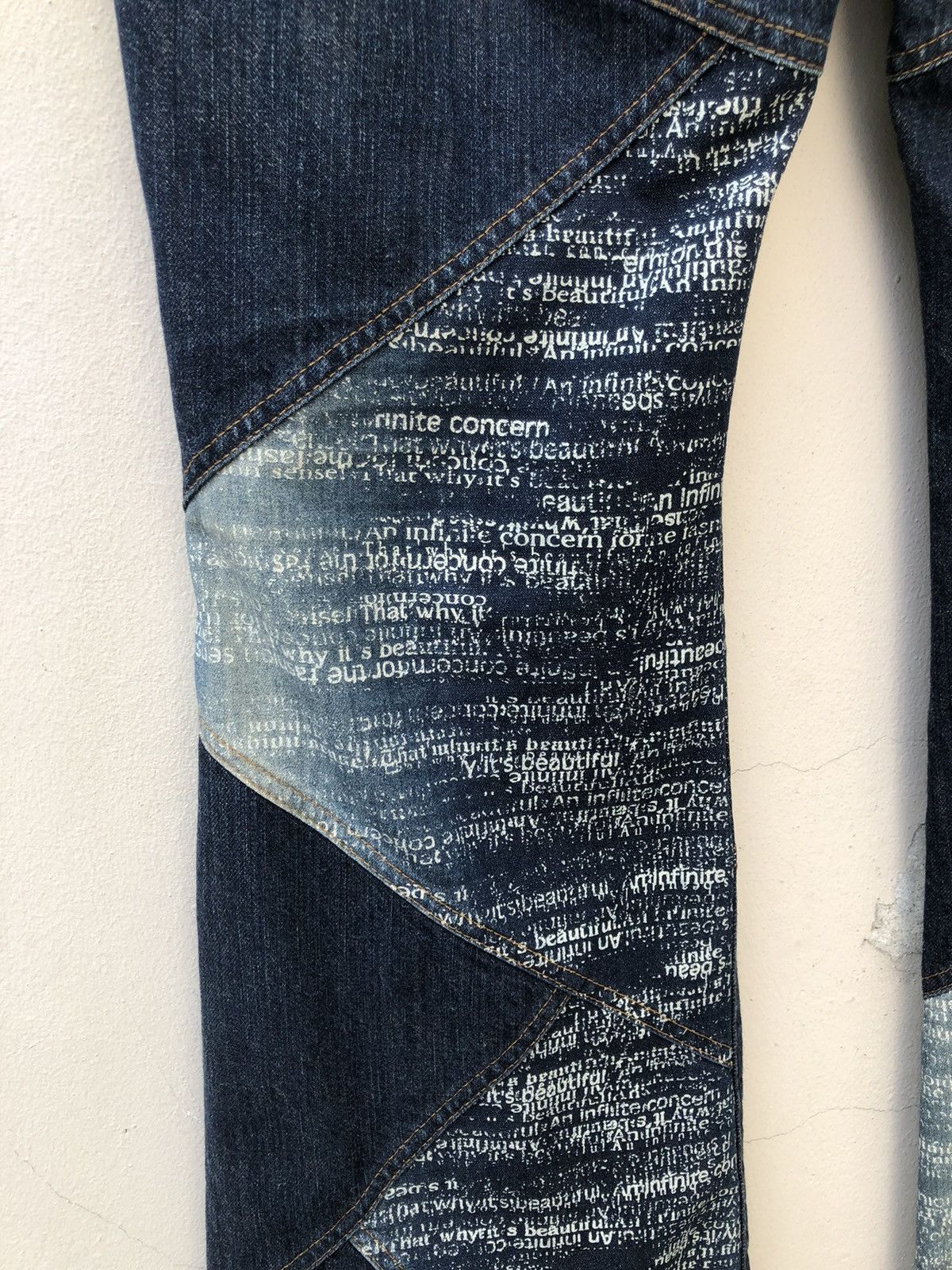 Tornado Mart Vtg Tornado Mart Japan Stretch Patchwork Denim Bootcut Jeans Size US 32 / EU 48 - 18 Thumbnail