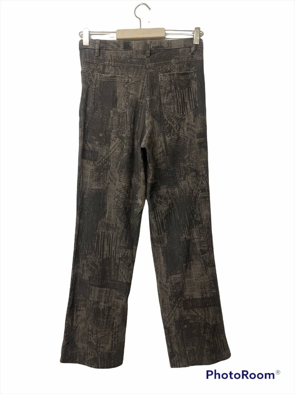 Japanese Brand Unknown Scratch Pant Newspaper Fullprint inspired JPG Size US 31 - 3 Thumbnail