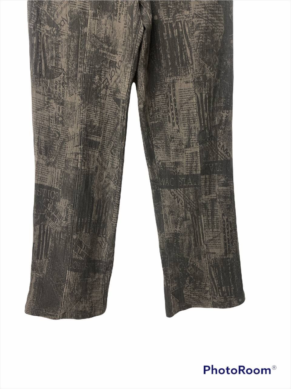 Japanese Brand Unknown Scratch Pant Newspaper Fullprint inspired JPG Size US 31 - 4 Thumbnail