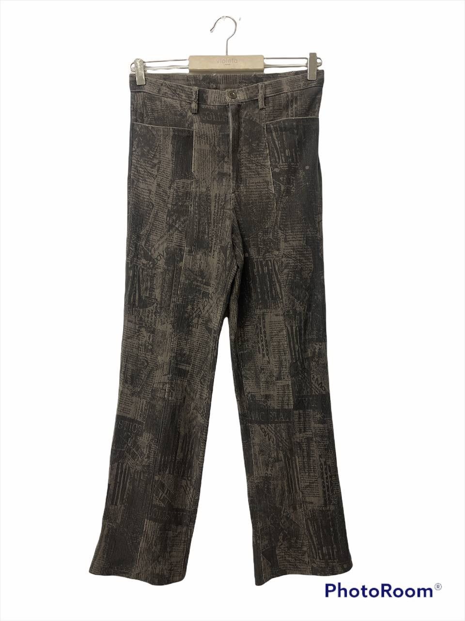 Japanese Brand Unknown Scratch Pant Newspaper Fullprint inspired JPG Size US 31 - 6 Thumbnail