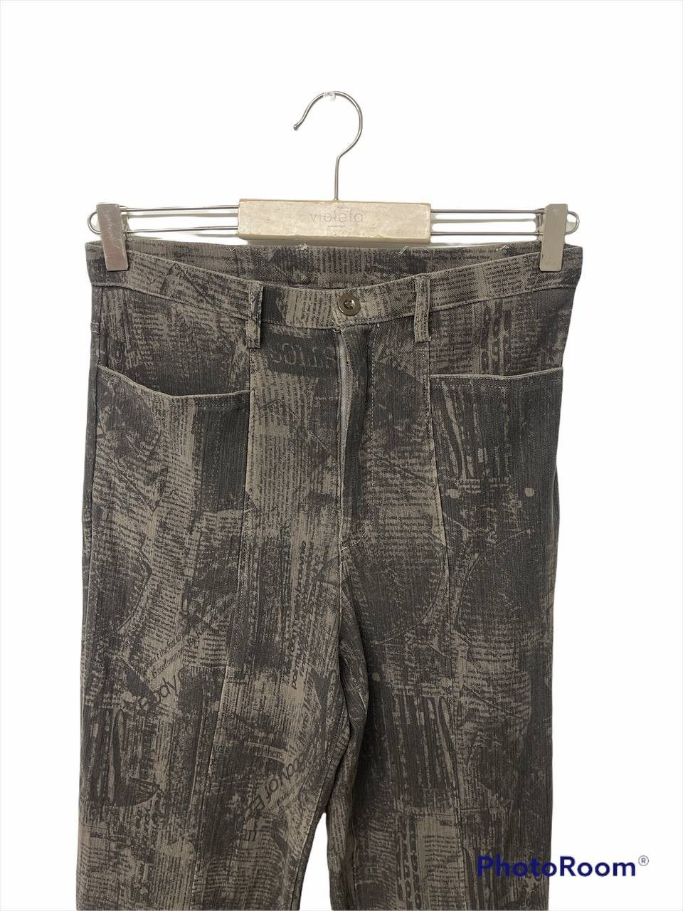 Japanese Brand Unknown Scratch Pant Newspaper Fullprint inspired JPG Size US 31 - 2 Thumbnail