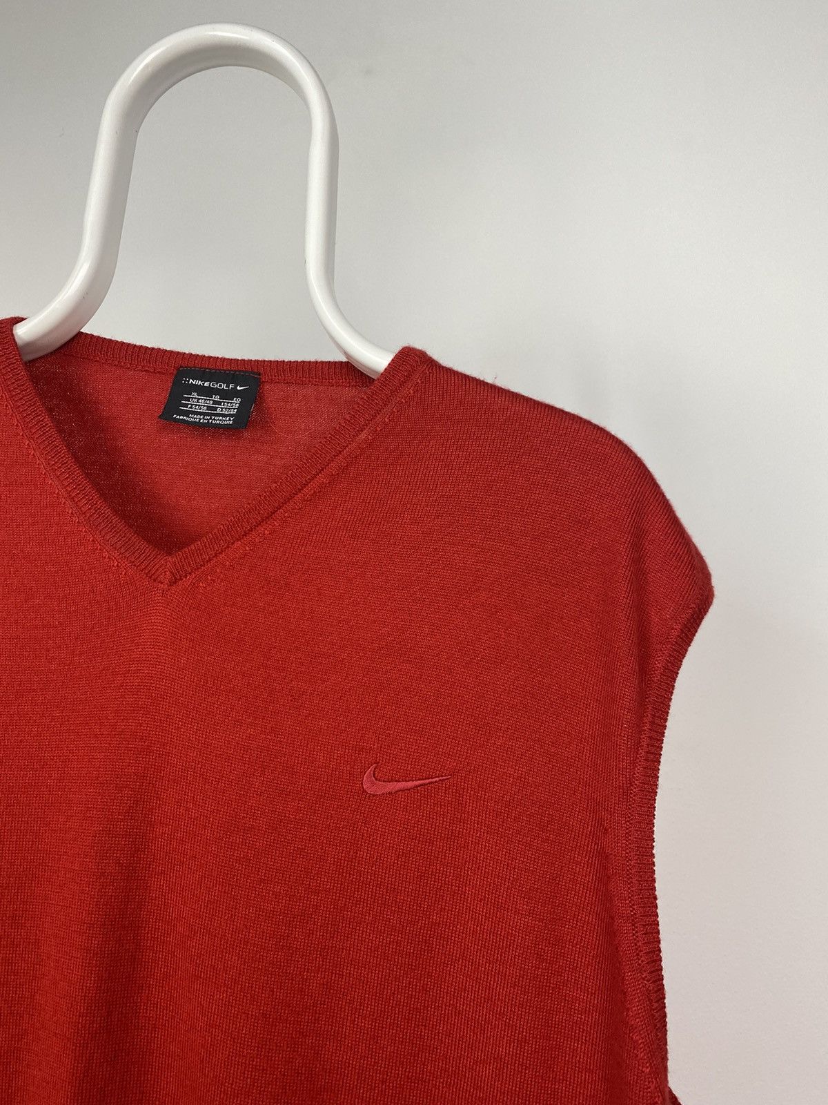 Nike × Vintage Nike Golf vintage red sweater vest small swoosh Size US XL / EU 56 / 4 - 2 Thumbnail