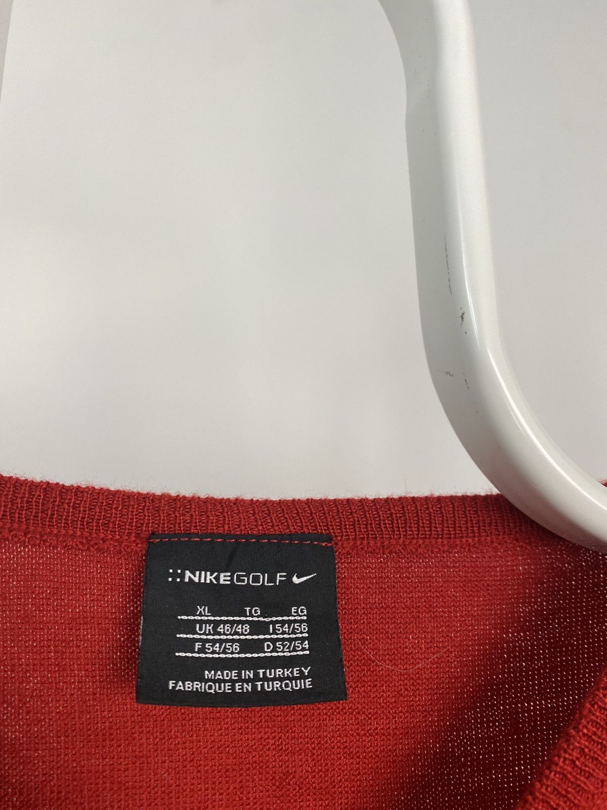 Nike × Vintage Nike Golf vintage red sweater vest small swoosh Size US XL / EU 56 / 4 - 3 Thumbnail