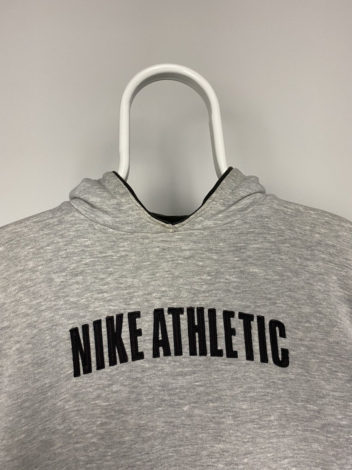 Nike × Vintage Nike athletic vintage spell out hoodie grey sweatshirt Size US S / EU 44-46 / 1 - 2 Thumbnail
